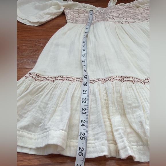 Free People Easy To Love Ivory Mini Dress Size Large NWT - Picture 14 of 16